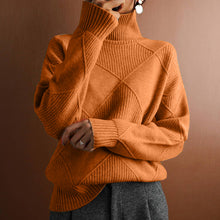 Load image into Gallery viewer, Women's Loose Turtleneck Knit Sweater