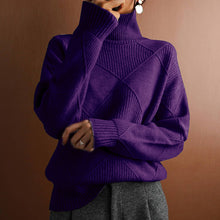 Load image into Gallery viewer, Women's Loose Turtleneck Knit Sweater