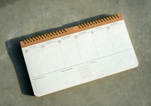 Load image into Gallery viewer, White Crinkle Weekly Planner Desk Pad