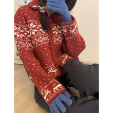 Load image into Gallery viewer, Comfortable Retro Heavy Industry Stand Collar Short Sweater