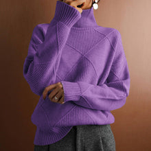 Load image into Gallery viewer, Women's Loose Turtleneck Knit Sweater