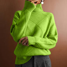 Load image into Gallery viewer, Women's Loose Turtleneck Knit Sweater