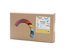 Load image into Gallery viewer, Fair trade, handmade wood rainbow toy in contemporary colors