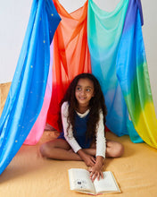 Load image into Gallery viewer, Giant Rainbow Playsilk - 100% Natural Silk for Fort Building