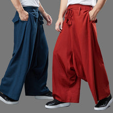 Load image into Gallery viewer, Men's Wide Leg Linen Casual Pants