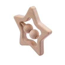 Load image into Gallery viewer, Beech wood star rattle