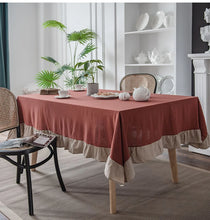 Load image into Gallery viewer, Flounce Cotton Tablecloth