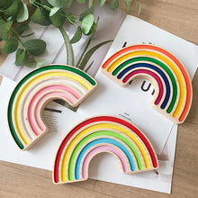 Load image into Gallery viewer, Montessori Wooden Sorting Rainbow Board