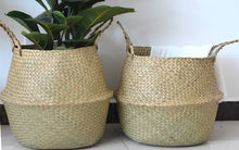 Load image into Gallery viewer, Seaweed Wicker Basket Rattan Hanging Flowerpot  Dirty Clothes    Storage    WF1015
