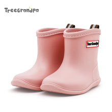 Load image into Gallery viewer, Child Boy rubber Rain Shoes Girls Boys Kid Ankle Rain boots Waterproof shoes Round toe Water Shoes soft Toddler Rubber Shoes