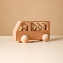 Load image into Gallery viewer, Montessori Beech Wood Wooden Bus Toy