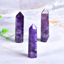 Load image into Gallery viewer, Amethyst Point, Natural, Six-Sided Tower, 50–80mm