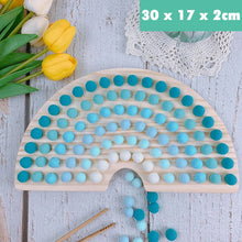 Load image into Gallery viewer, Montessori Wooden Sorting Rainbow Board