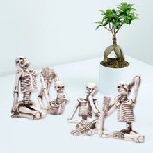 Load image into Gallery viewer, Mini Yoga Skeleton Figurines - 4Pcs Resin Desk Decor Set
