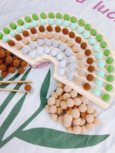 Load image into Gallery viewer, Montessori Wooden Sorting Rainbow Board