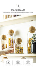 Load image into Gallery viewer, Lead-Free Glass Storage Jar with Cork Lid
