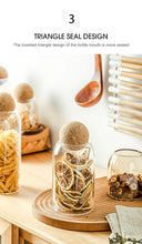 Load image into Gallery viewer, Lead-Free Glass Storage Jar with Cork Lid