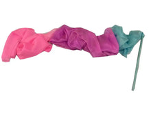 Load image into Gallery viewer, Customized Women Real Silk Streamer Purple Pastel Color Belly Dance Props 5 Mommes Habotai Worship Silk Streamer 400X45cm Flowy