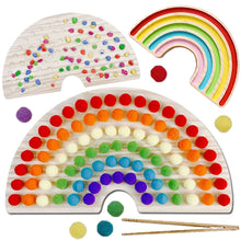 Load image into Gallery viewer, Montessori Wooden Sorting Rainbow Board