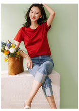 Load image into Gallery viewer, Silk & Cotton Women's Luxury T-Shirt