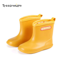 Load image into Gallery viewer, Child Boy rubber Rain Shoes Girls Boys Kid Ankle Rain boots Waterproof shoes Round toe Water Shoes soft Toddler Rubber Shoes