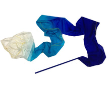 Load image into Gallery viewer, Customized Women Real Silk Streamer Purple Pastel Color Belly Dance Props 5 Mommes Habotai Worship Silk Streamer 400X45cm Flowy