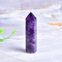 Load image into Gallery viewer, Amethyst Point, Natural, Six-Sided Tower, 50–80mm