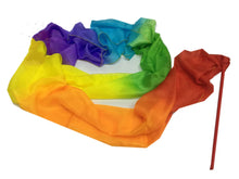 Load image into Gallery viewer, Customized Women Real Silk Streamer Purple Pastel Color Belly Dance Props 5 Mommes Habotai Worship Silk Streamer 400X45cm Flowy