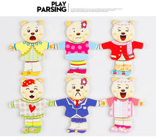 Load image into Gallery viewer, Cartoon Wooden Toy Rabbit Changing Clothes Puzzles Montessori Educational Dress Changing Jigsaw Puzzle Toys Children Kids Gifts