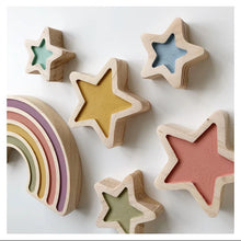 Load image into Gallery viewer, Montessori Wooden Sorting Rainbow Board