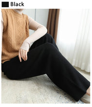 Load image into Gallery viewer, 100% Wool Wide-Leg Knitted Pants