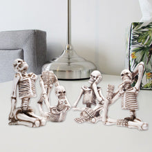 Load image into Gallery viewer, Mini Yoga Skeleton Figurines - 4Pcs Resin Desk Decor Set