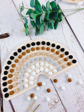 Load image into Gallery viewer, Montessori Wooden Sorting Rainbow Board