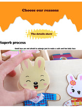 Load image into Gallery viewer, Cartoon Wooden Toy Rabbit Changing Clothes Puzzles Montessori Educational Dress Changing Jigsaw Puzzle Toys Children Kids Gifts