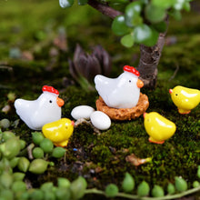 Load image into Gallery viewer, 12 Pcs Mix Chicken Chick Egg Nest Figurine Miniatures Home Decoration Kawaii Accessories Garden Decor for Home Easter Decoration
