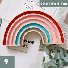 Load image into Gallery viewer, Montessori Wooden Sorting Rainbow Board