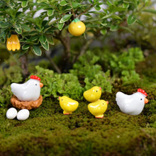 Load image into Gallery viewer, 12 Pcs Mix Chicken Chick Egg Nest Figurine Miniatures Home Decoration Kawaii Accessories Garden Decor for Home Easter Decoration