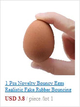 Load image into Gallery viewer, 1 Pcs Novelty Bouncy Eggs Realistic Fake Rubber Bouncing BallsModel Farm Chicken Nesting Hen Hatching Egg Pet Toy Prank Joke