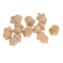 Load image into Gallery viewer, Unfinished Wooden Acorns for Crafts, 10 Pack