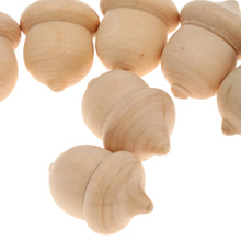 Load image into Gallery viewer, Unfinished Wooden Acorns for Crafts, 10 Pack