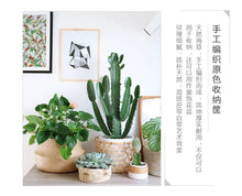 Load image into Gallery viewer, Seaweed Wicker Basket Rattan Hanging Flowerpot  Dirty Clothes    Storage    WF1015