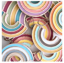 Load image into Gallery viewer, Montessori Wooden Sorting Rainbow Board