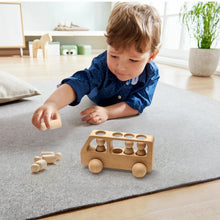 Load image into Gallery viewer, Montessori Beech Wood Wooden Bus Toy