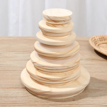 Load image into Gallery viewer, Reusable Bamboo Wood Lids With Straw Hole Smoothies Canning Storage Bottles Mason Jar Lid Wide Mouth Cup Eco Friendly Covers Cap