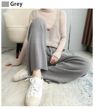 Load image into Gallery viewer, 100% Wool Wide-Leg Knitted Pants