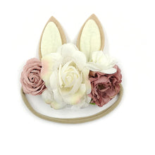 Load image into Gallery viewer, Lovely Baby Girls Easter Day Headband Rabbit Ear Newborn Photo Props Cute Elastic Flower Crown Hairbands Party Hair Accessories