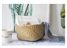 Load image into Gallery viewer, Seaweed Wicker Basket Rattan Hanging Flowerpot  Dirty Clothes    Storage    WF1015