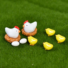 Load image into Gallery viewer, 12 Pcs Mix Chicken Chick Egg Nest Figurine Miniatures Home Decoration Kawaii Accessories Garden Decor for Home Easter Decoration