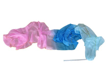 Load image into Gallery viewer, Customized Women Real Silk Streamer Purple Pastel Color Belly Dance Props 5 Mommes Habotai Worship Silk Streamer 400X45cm Flowy