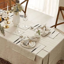 Load image into Gallery viewer, 100% Pure Linen Tablecloth - Solid Color Natural Fabric